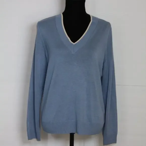 Brooks Brothers Silk Cashmere Blend V-Neck Sweater Size XL - Picture 4 of 9